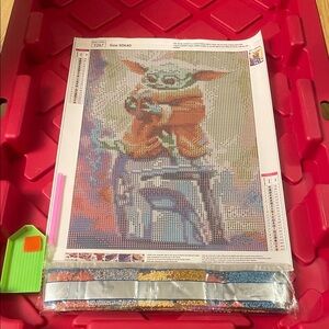 Diamond Painting Kit with Baby Alien Design